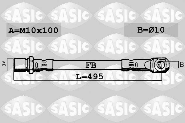 SASIC SBH6350 Flessibile del freno-Flessibile del freno-Ricambi Euro