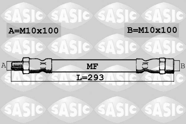 SASIC SBH6381 Ελαστικός σωλήνας φρένων μπροστινός άξονας for VW