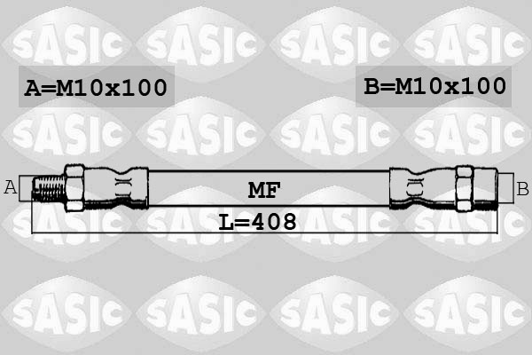 SASIC SBH6391 Ελαστικός σωλήνας φρένων Πίσω άξονας for VOLVO