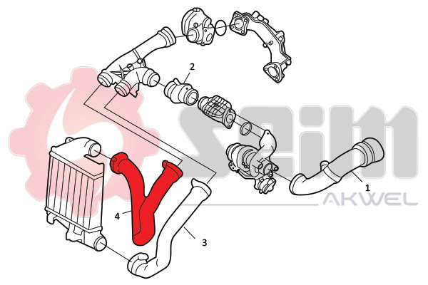 Laddluftslang reservdelar Autofrance AB
