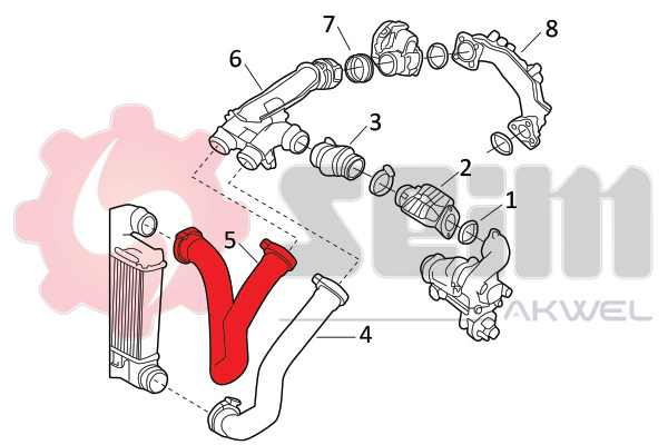 Laddluftslang reservdelar Autofrance AB