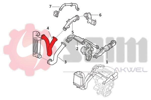 Laddluftslang reservdelar Autofrance AB