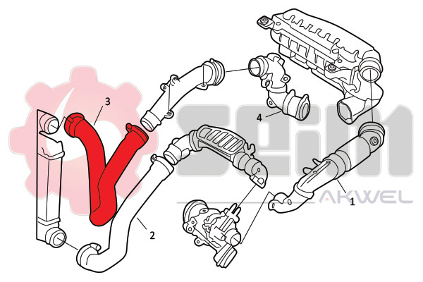 Laddluftslang reservdelar Autofrance AB