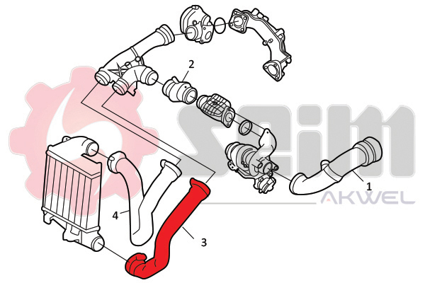 Laddluftslang reservdelar Autofrance AB