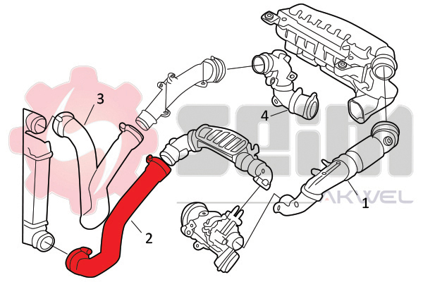 Laddluftslang reservdelar Autofrance AB