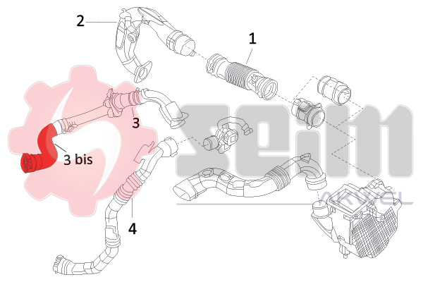 Laddluftslang reservdelar Autofrance AB