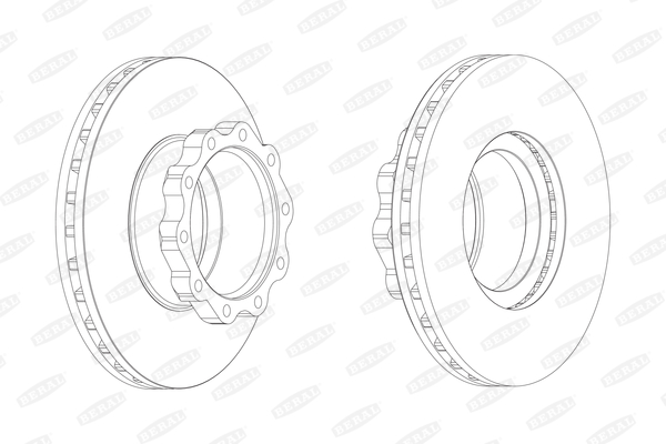 BERAL BCR144A спирачен диск