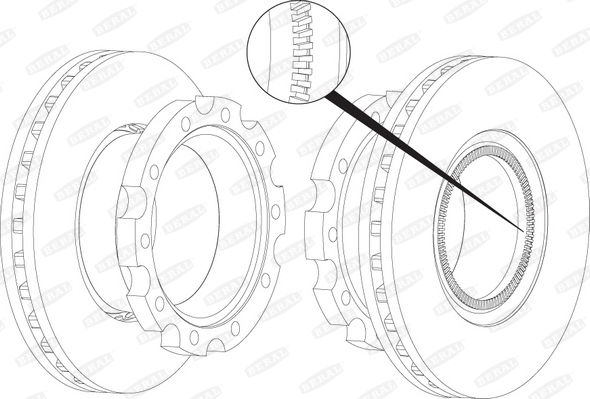 BERAL BCR223A спирачен диск