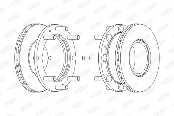 BERAL BCR308A спирачен диск