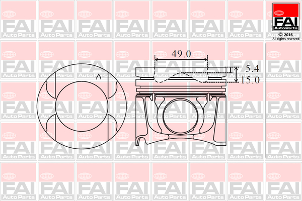FAI AutoParts PK20-050 Pistone