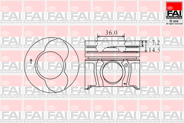 FAI AutoParts PK3-000 Pistone