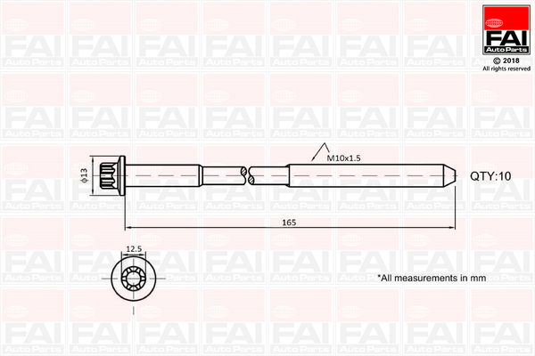 FAI AutoParts B1465 Cylinder Head Bolt Set for MERCEDES-BENZ