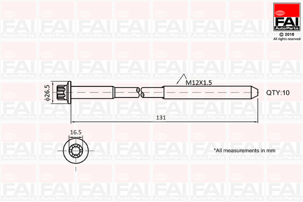 FAI AutoParts B896 Cylinder...