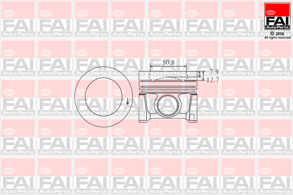 FAI AutoParts PK1-000 Piston for AUDI MITSUBISHI SEAT SKODA VW