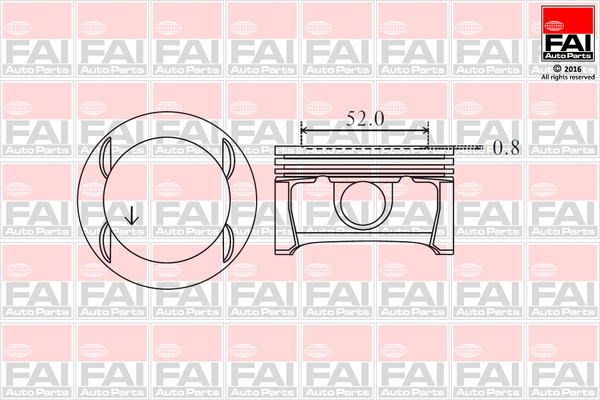 FAI AutoParts PK11-050 Πιστόνι for OPEL SUZUKI VAUXHALL