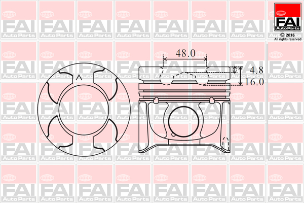 FAI AutoParts PK19-000 Πιστόνι for NISSAN OPEL RENAULT VAUXHALL