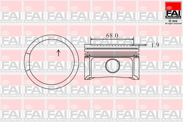 FAI AutoParts PK2-000 Πιστόνι for AUDI SEAT SKODA VW