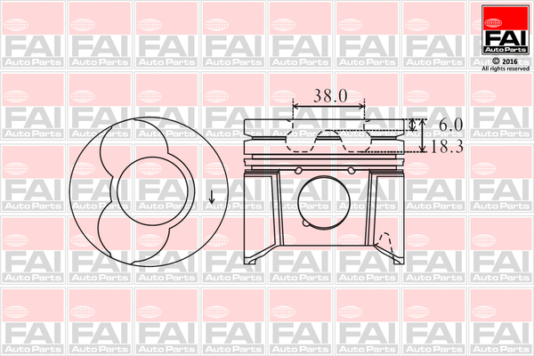 FAI AutoParts PK5-000 Πιστόνι for CITROËN FIAT LANCIA PEUGEOT SUZUKI