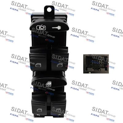 SIDAT 5.145958A2 Switch, window regulator Left Front for PORSCHE