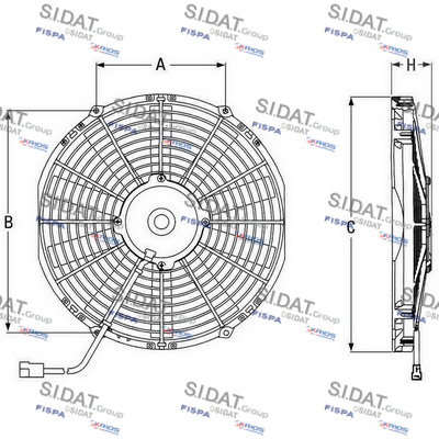 SIDAT 9.1063 Ventilator, radiator