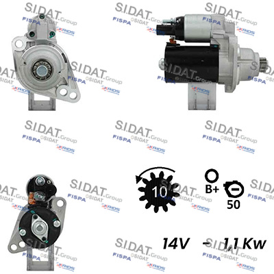 SIDAT S12BH0072A2 Starter for AUDI SEAT SKODA VW