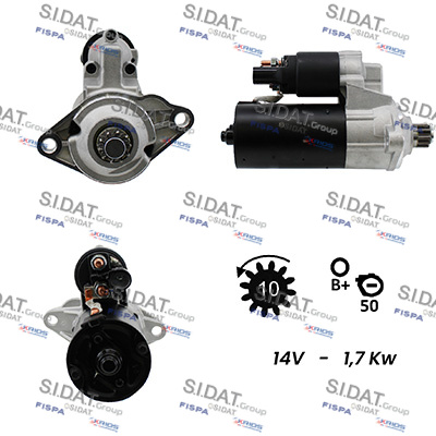 SIDAT S12BH0116A2 Starter for AUDI SEAT SKODA VW