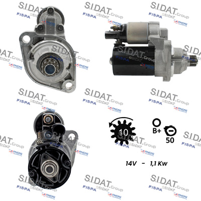 SIDAT S12BH0144 Starter for AUDI SEAT SKODA VW