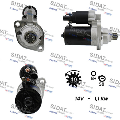 SIDAT S12BH0144A2 Starter for AUDI SEAT SKODA VW