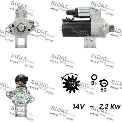 SIDAT S12BH0145A2 Starter for AUDI SEAT VW