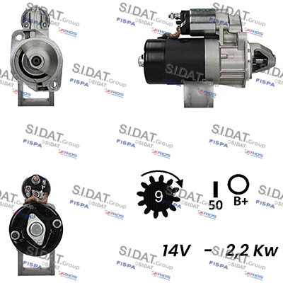 SIDAT S12BH0424A2 Starter for AUDI