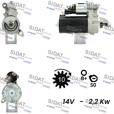 SIDAT S12BH0425A2 Starter for AUDI PORSCHE