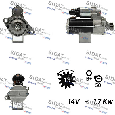 SIDAT S12BH0450A2 Starter for AUDI SEAT SKODA VW