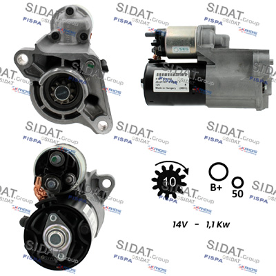 SIDAT S12BH0649 Starter for LAND ROVER