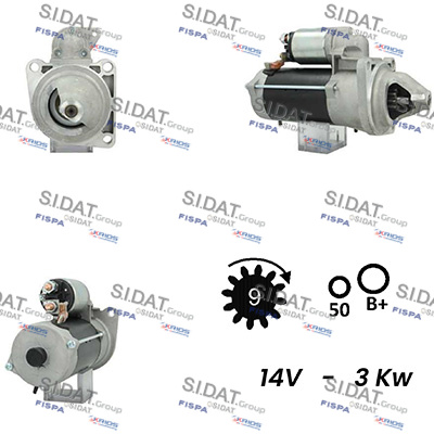 SIDAT S12BH0662A2 Μίζα for NEW HOLLAND
