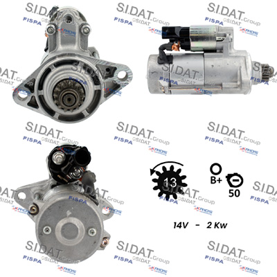 SIDAT S12DE0145 Starter for AUDI SEAT VW