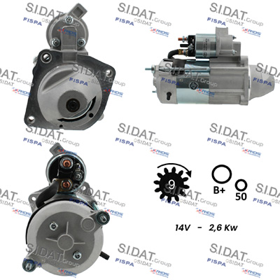 SIDAT S12MA0146 Μίζα for CITROËN FIAT PEUGEOT