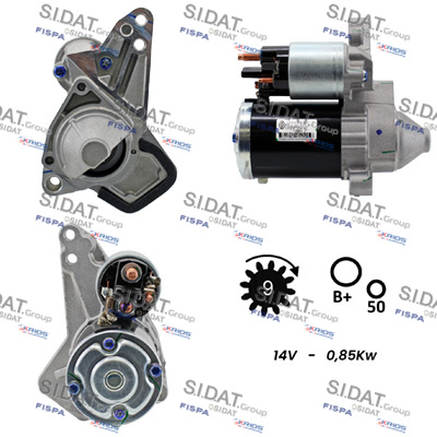 SIDAT S12MH0828 Starter for DACIA RENAULT