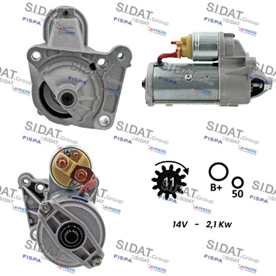 SIDAT S12VA0062 Μίζα for MITSUBISHI NISSAN OPEL RENAULT SUZUKI VAUXHALL VOLVO