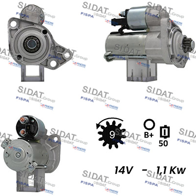 SIDAT S12VA0115 Μίζα for AUDI FORD SEAT SKODA VW