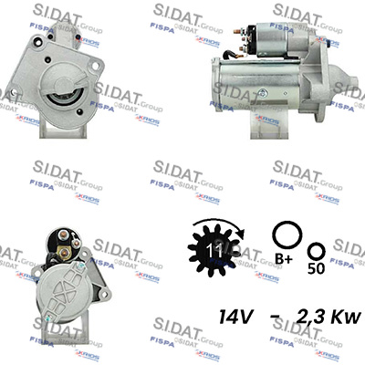 SIDAT S12VA0124A2 Μίζα for FORD VOLVO