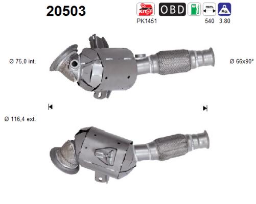 AS 20503 Καταλύτης for FORD