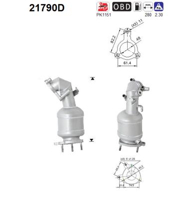 AS 21790D Catalytic Converter for CHEVROLET OPEL VAUXHALL