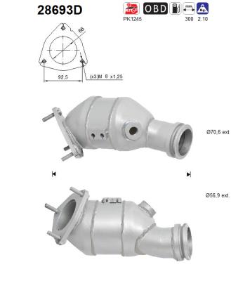 AS 28693D Catalytic Converter for FIAT