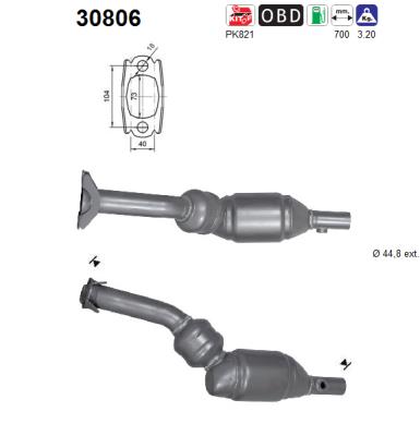 AS 30806 Καταλύτης for DACIA RENAULT