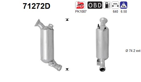 AS 71272D Catalytic Converter for MERCEDES-BENZ