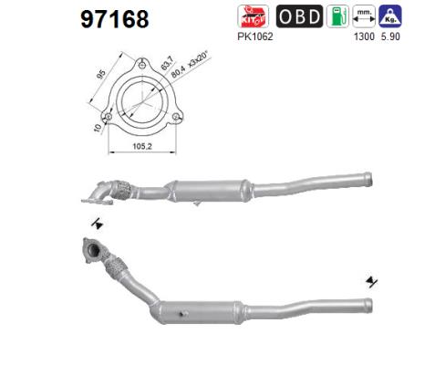 AS 97168 Καταλύτης for VOLVO