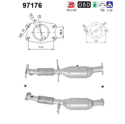 AS 97176 Καταλύτης for VOLVO