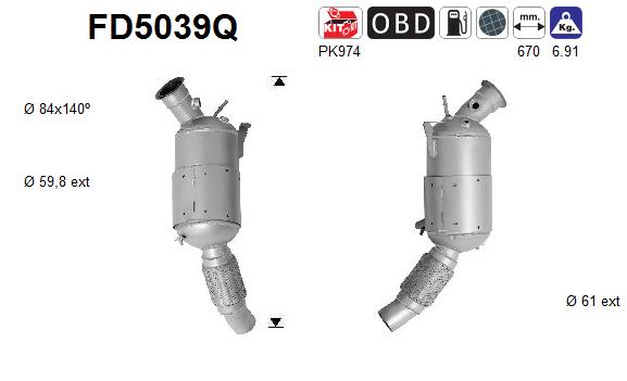 AS FD5039Q Filtro...