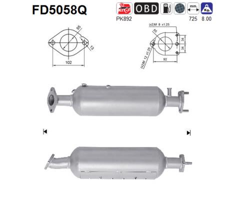 AS FD5058Q Filtro...