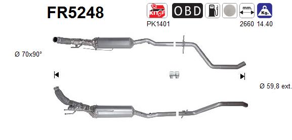 AS FR5248 Soot/Particulate Filter, exhaust system